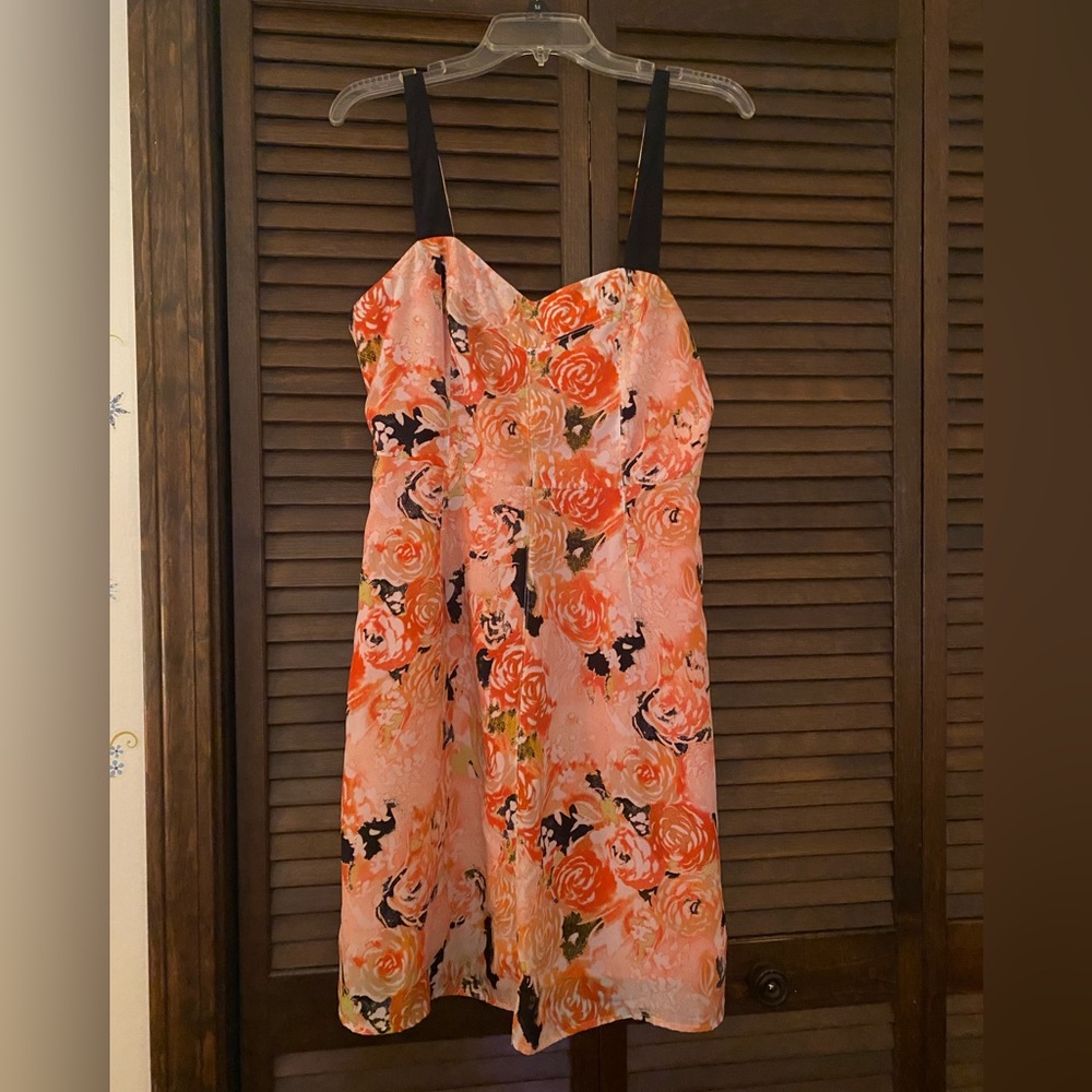 Candie’s Peach Floral Corset Dress